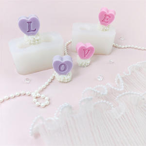 Mattiniera LOVE Rose Love LOVE Flower colonnina in Silicone stampo decorazione per decorazione di candele di san valentino - Product Image 3