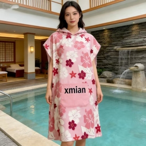 Toalla con Capucha de Algodón Personalizada de Secado Rápido, Tejida y Ecológica, Multiusos <span class=keywords><strong>para</strong></span> el Hogar, <span class=keywords><strong>la</strong></span> Playa, <span class=keywords><strong>la</strong></span> Piscina y el Gimnasio - Product Image 4