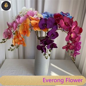 Centro de mesa Flor Boda Flores Decorativas Artificiales 8 Piel de Melocotón Mariposa Orquídeas - Product Image 2