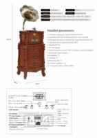 Phonographe antique, haut-parleur sans fil, tourne-disque, lecteur de disques vinyles