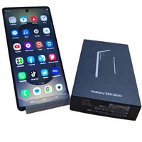 Smartphone 5G Terbuka Kunci Layar AMOLED 6,8 Inci 144Hz Android 15 Ponsel Dual SIM 5000mAh 6GB 128GB Hitam