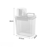 Distributeur de détergent à lessive multi-usages et récipient de stockage des aliments avec bec verseur d'eau Tasse à mesurer Boîtes de rangement et bacs