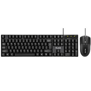 Milang Wired <b>Keyboard</b> And Mouse Set Full Size With <b>Number</b> <b>Pad</b> For Desktop Laptop Office Use - Product Image 1
