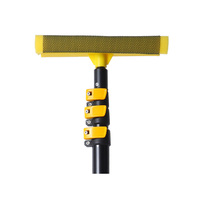Brosse télescopique en plastique de bonne qualité pour dépoussiérer, brosse à toile d'araignée, raclette à vitres avec tige d'extension à verrouillage rotatif pour le dépoussiérage