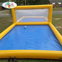 Terrain de volleyball de plage gonflable extérieur personnalisable Terrain de volleyball d'eau gonflable fourni en usine Jeux de sport Type de piscine