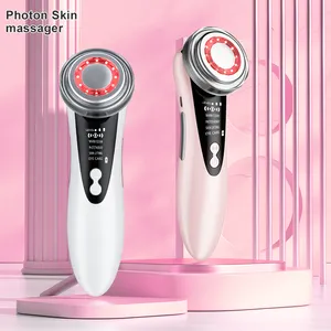 2024 Iontophoresis Machine Facial Vibration Photon Skin Rejuvenation Hot Massage Home Beauty Face Lifting Massager Device