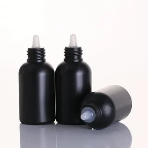 Botella y embalaje para cosméticos, esmalte de uñas hdpe para botellas de plástico, pegamento, color negro, venta al por mayor, 30ml