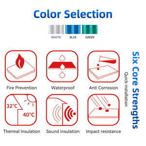 Tuiles de toit ondulées en PVC renforcé, isolation acoustique, résistantes aux intempéries, tôles ondulées pour entrepôts commerciaux - Product Image 6
