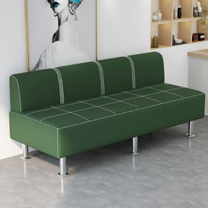 Fauteuil d'attente moderne en cuir pour salon de coiffure, hôtel, appartement - Chaise de réception et de coiffure pour bureau - Product Image 3