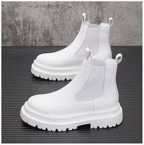 <span class=keywords><strong>2025</strong></span>年新作メンズハイカット厚底高さ増加ファッショントレンドショートブーツカジュアルアウトドアバイクシングルシューズ - Product Image 4