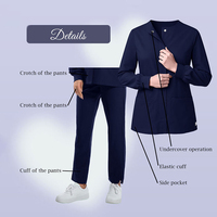 Combinaison médicale chirurgicale à manches longues pour hommes et femmes, uniforme d'hôpital sur mesure, uniforme de médecin, vêtements de travail