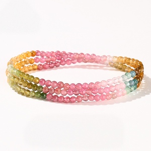 Bracelet extensible <span class=keywords><strong>en</strong></span> perles de <span class=keywords><strong>tourmaline</strong></span> naturelle dégradée <span class=keywords><strong>arc</strong></span>-<span class=keywords><strong>en</strong></span>-<span class=keywords><strong>ciel</strong></span> de 8 mm, vente <span class=keywords><strong>en</strong></span> gros, bijoux <span class=keywords><strong>en</strong></span> cristal de guérison, cadeau - Product Image 6