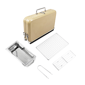 Mini Grill Box Portable-Barbecue à charbon compact pour les pique-niques et les voyages de camping en plein air-Barbecue léger et facile à transporter - Product Image 3