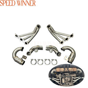 SpeedWinner nuevo estilo fábrica 304 sistema de escape inoxidable Acero Y tubo + cabezales + catalizador para <span class=keywords><strong>Porsche</strong></span> 911 991,1 991,2 <span class=keywords><strong>GT3</strong></span>/<span class=keywords><strong>GT3</strong></span> <span class=keywords><strong>RS</strong></span> - Product Image 1