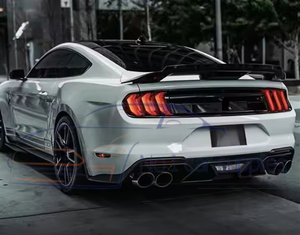 สปอยเลอร์คาร์บอนไฟเบอร์สำหรับมัสแตง GT500 ปี 2015+ ปีกหลังแท้แบบ 2 ชิ้น - Product Image 6
