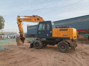Hyundai R210W-7 Wheel Excavator High Efficiency Strong Power Used <b>Construction</b> <b>Engineering</b> <b>Machinery</b> with Gear Motor Pump 21 Ton - Product Image 1