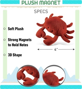 Personnalisé Petit Crabe En Peluche Porte-clés En Peluche En Peluche Aimant Ocean Life Aimant pour <span class=keywords><strong>Casier</strong></span> Crabe En Peluche Aimant De Réfrigérateur - Product Image 3