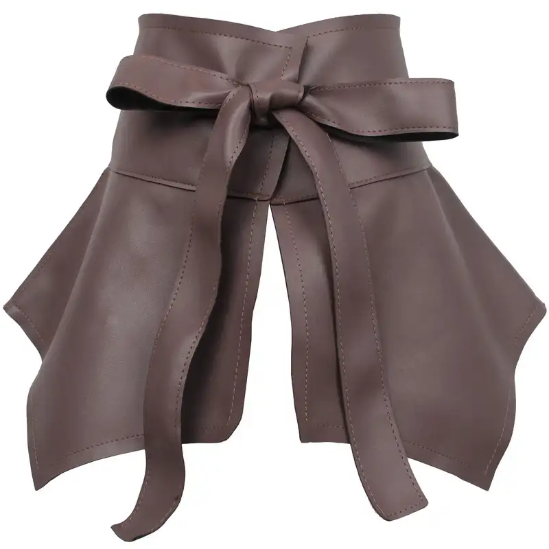 Cinturón de cuero sintético con volantes para mujer, corsé, falda, Peplum