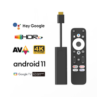 Certifié Google Boîtier TV Android 4K Ultra HD Décodeur S905Y4-B Amlogic Garantie 12 mois Clé TV 2 Go 16 Go avec commande vocale