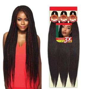 Ventas calientes 3x Preestirado Ez Trenzado <span class=keywords><strong>Extensiones</strong></span> <span class=keywords><strong>africanas</strong></span> Cabello Agua caliente Modelado Ombre Trenza fácil Cabello sintético preestirado - Product Image 3