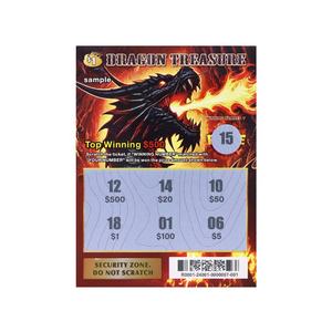 Carte de Loterie à Gratter Personnalisée Petit Format <span class=keywords><strong>Prix</strong></span> Bonus Motifs Vente en Gros Impression Numérique - Product Image 4