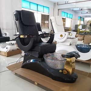 QUMENG S-879 Mobilier de salon de beauté moderne et luxueux en matériau PU Pompe de vidange sans tuyau pour spa de pieds Chaise de pédicure - Product Image 5