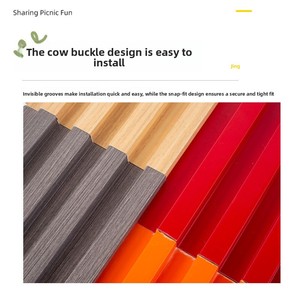 Paneles de Rejilla de Estilo Moderno y Fibra de Madera de 150 mm, Diseño de Gran Muralla, Revestimiento de Pared para TV, Revestimiento de Techo, Paneles Ondulados Ecológicos - Product Image 4