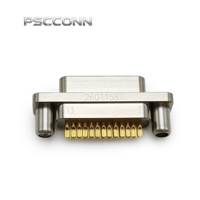 Connecteur électrique micro-rectangulaire PSCCONN J30J 25 broches, boîtier en alliage d'aluminium, connecteur micro-D conforme à la norme MIL-C-83513