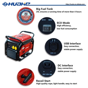7kW एयर-कूल्ड पोर्टेबल इलेक्ट्रिक स्टार्ट इन्वर्टर गैसोलीन जनरेटर 50/60hz 4-स्ट्रोक 420cc 25l ईंधन टैंक 230v/380v/110v/v/v/ - Product Image 5