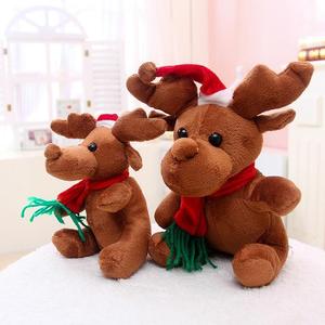 <span class=keywords><strong>2022</strong></span> noël fait à la main marron velours peluche renne père noël 16cm PP coton enfants <span class=keywords><strong>jouet</strong></span> décoration - Product Image 2