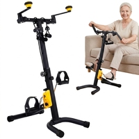 Vélo de fitness pliable portable à poser sous le bureau, appareil d'exercice pour les bras et les jambes à domicile, idéal pour les personnes âgées