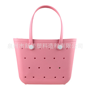 กระเป๋าโท้ทอีวาบีชสีทึบกันน้ำเปิดด้านบนดีไซน์ทันสมัยกระเป๋าถือผู้หญิงฤดูร้อน - Product Image 2