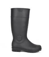 Bottes de pluie longues en PVC noir imperméables et antidérapantes, chaussures de jardin imperméables et antidérapantes