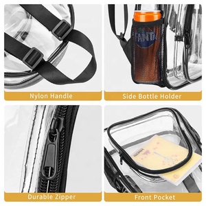 Custom Wholesale Student Oxford Cloth Transparent Heavy Duty Unisex <b>Mini</b> <b>Backpack</b> Stadium Approved School Bag Outdoor Use - Product Image 5
