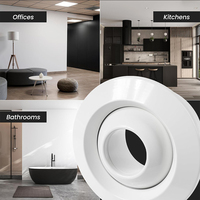 Diffuseur de ventilation rond à bille orientable en acier inoxydable pour système CVC, idéal pour entrepôts et ateliers modernes