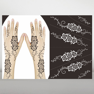 Pochoir de <span class=keywords><strong>tatouage</strong></span> temporaire classique pour hommes, réutilisable, écologique, brillant, au henné, motif <span class=keywords><strong>floral</strong></span>, autocollant de <span class=keywords><strong>tatouage</strong></span> DIY - Product Image 5