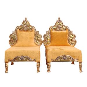 Juego de Sillas Mandap de Madera con Acabado Dorado de Diseño, Compre Sillas Mandap a Precios de Oferta, Juego de Muebles Mandap para Bodas, Decoración para Bodas - Product Image 1