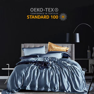 Set di biancheria da letto in lenzuola di seta all'ingrosso caldo per il 2022, inclusi 1 lenzuolo, 1 copriletto e 2 federe - Product Image 6