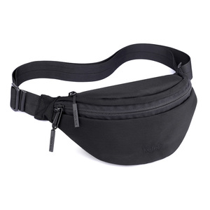 Sac banane de sport en toile de nylon imperméable avec logo personnalisé, motif brodé et imprimé, fermeture éclair, à porter en bandoulière, à la taille ou sur la poitrine - Product Image 3