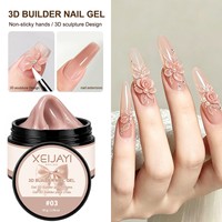 Gel de construction 3D pour ongles, 30g, non collant, gel de sculpture 3D, gel d'extension d'ongles solide pour l'art des ongles 3D DIY