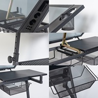 Vente en gros de plans de bureau à dessin en bois moderne à hauteur réglable DIY