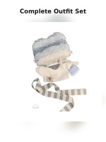 Adorable ensemble de vêtements pour poupée en coton de 10 cm, comprenant un chapeau en peluche doux, une mini-sac à bandoulière à carreaux – Fournisseur d'usine personnalisé