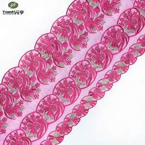 Tissu à coudre coloré de haute qualité 30cm <span class=keywords><strong>DMC</strong></span> strass Organza ensemble broderie dentelle garniture pour robe - Product Image 5