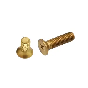 Tornillo de cabeza plana avellanada para instrumentos electrónicos de precisión, cobre personalizado, M2 a M10, Phillips