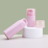 Flacon cosmétique sans air en plastique PP avec logo personnalisé, 50 ml/100 ml/150 ml, avec pompe unique pour crème pour les yeux, shampoing