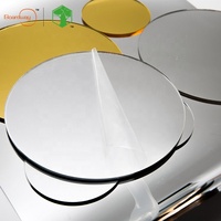 Feuille d'acrylique miroir dorée de 2 mm et 3 mm pour la décoration et les présentoirs, fabriquée en Chine