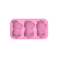 Moule à glaces en silicone de qualité alimentaire, sans BPA, avec 3 cavités, formes de véhicules mignons en forme de dinosaures, pour bâtonnets de crème glacée