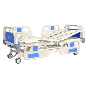 Lit de soins infirmiers manuels à trois manivelle ABS, prix fabricant, équipement médical d'hôpital pour patients