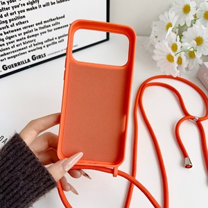 Custodia Morbida Integrale in Silicone Liquido Coreano Ins con Cordino per iPhone 17 Pro <span class=keywords><strong>Max</strong></span> 15/16 - Product Image 3