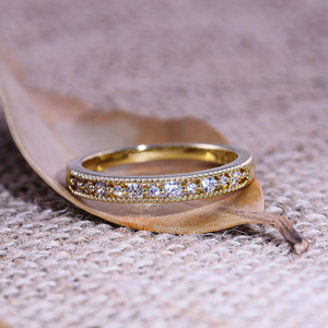 Anello Minimalista Giapponese in Tono Oro, Design Vintage Elegante per Uso Quotidiano, Gioiello per Donne - Product Image 3